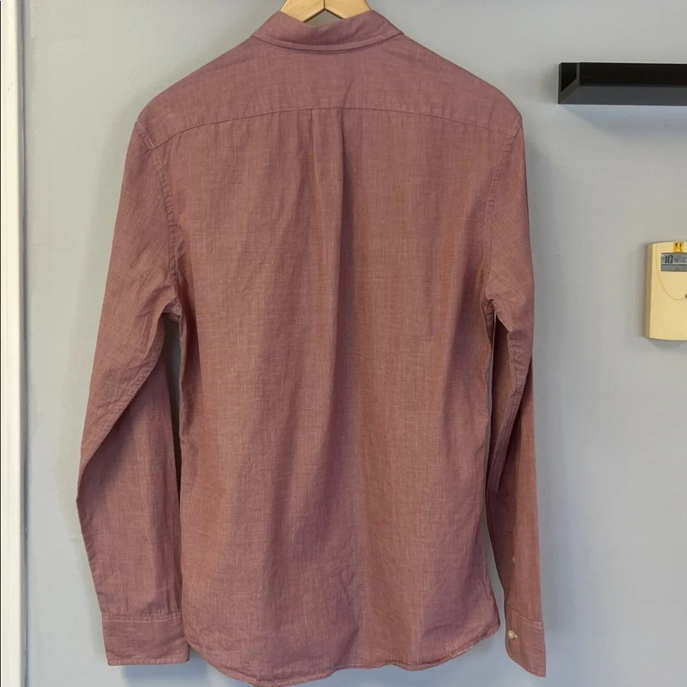 J. Crew Men's Casual Button-Down Slim Fit Shirt Red